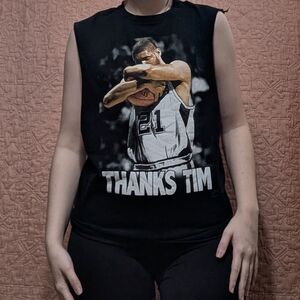 Majestic Black Graphic Sleeveless Top